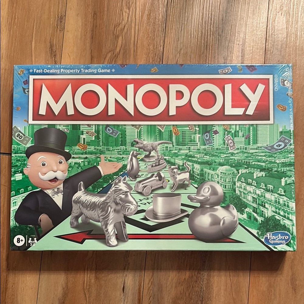 Hasbro Monopoly Board Game with Green and Red Design